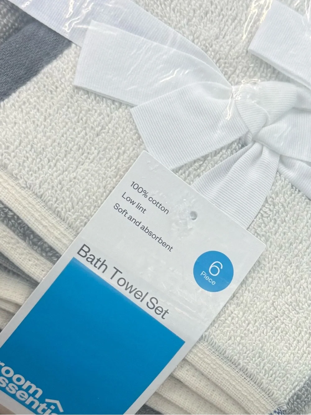 6pc Bath Towel Bundle Set Gray - Room Essentials New with Tag